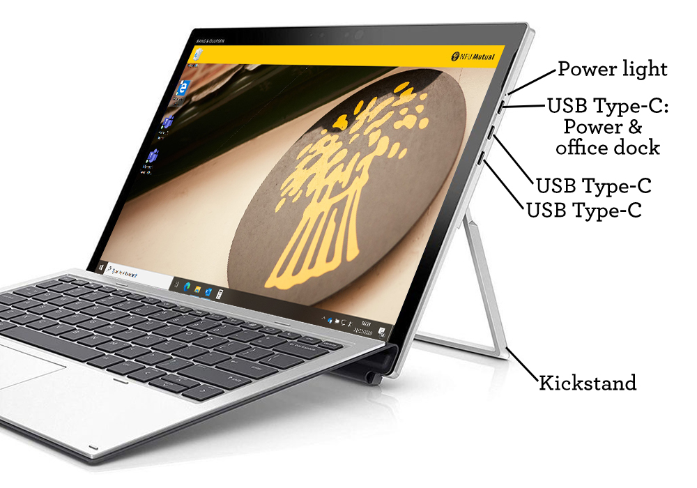 The right edge of the device