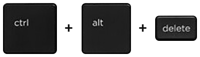 Ctrl + Alt + Delete keys