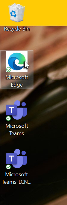 Double-clicking a desktop shortcut to launch an application