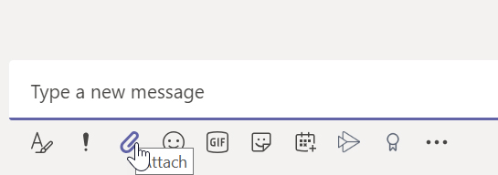 Click the Attach button to send files with Chat